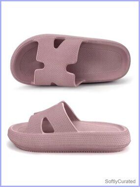 Cloud Slides For Women Memory Foam Platform Non-Slip Comfort Slippers
